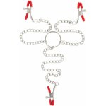 BASIC X skřipce na bradavky a klitoris červené – Zboží Dáma