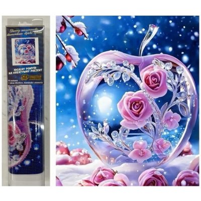 Norimpex Diamantový obrázek malování 30 x 40 cm Skleněné jablko – Sleviste.cz