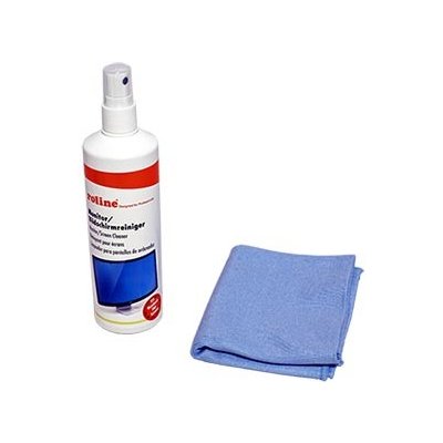 ROLINE Čistící sada na LCD obrazovky, 250 ml roztok (rozprašovač) + utěrka z mikrovlákna 40x40 cm – Sleviste.cz
