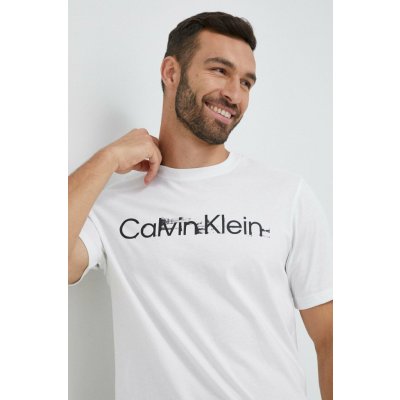 Calvin Klein Sportovní tričko Performance Essentials s potiskem bílá