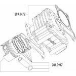 Sada těsnění válce Polini 221ccm 69mm, LML 200 4T (karburátorový model) 209.0472 – Hledejceny.cz