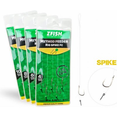 Zfish Návazec Method Feeder Rig Spike FC 10 cm 5 ks 8 – Zboží Mobilmania