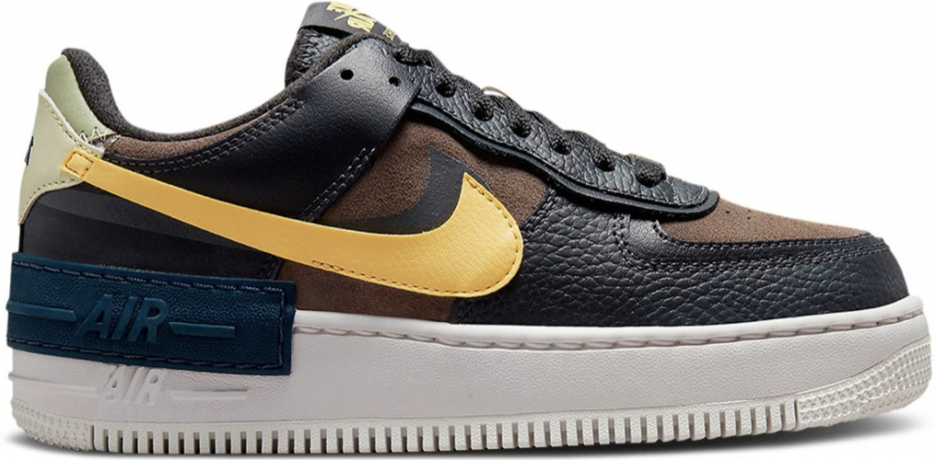 Nike Air Force 1 Shadow Off Noir Saturn Gold DQ0881 001