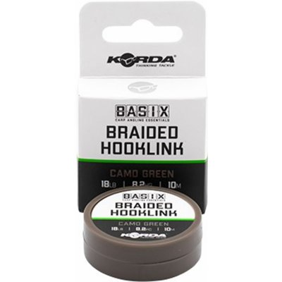 Korda Šňůra Basix Braided Hooklink Camo Green 10m 18lb – Hledejceny.cz
