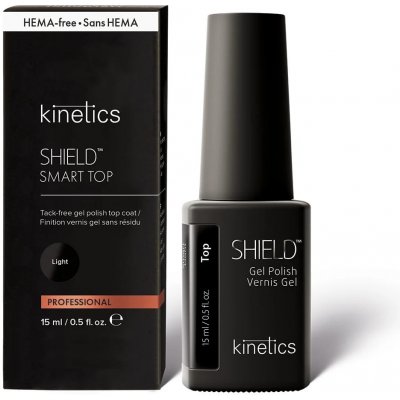 Kinetics SHIELD Art TOP COAT gel lak bezvýpotkový NO HEMA 15 ml – Sleviste.cz