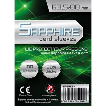 Sapphire Sleeves Green Standard Card Game 63,5 x 88 mm obaly 100 ks