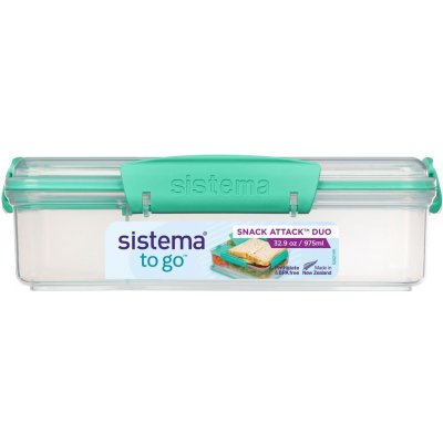 Sistema krabička na svačinu To Go se 3 oddíly 975 ml minty teal