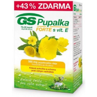 GS Pupalka Forte s vitaminem E 100 kapslí – Hledejceny.cz