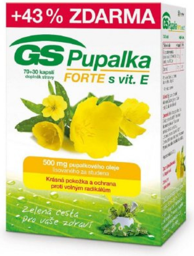 GS Pupalka Forte s vitaminem E 100 kapslí