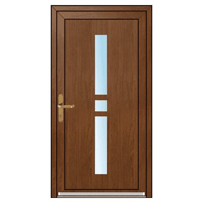 OknaDvereNaMiru.cz Vchodové plastové dveře STYL Megan zlatý dub 100 x 205 cm – Sleviste.cz