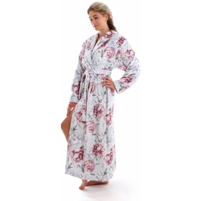 Vestis dámský župan dlouhý Annie se šálovým límcem barevný – Zboží Dáma