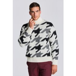 Gant D1. Houndstooth Rollneck bílá