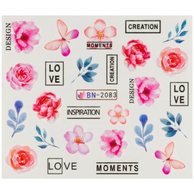BIO nails Vodolepka BN 2083 květy a nápisy – Hledejceny.cz