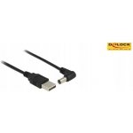 DeLock napájecí kabel USB > DC 5.5 x 2.1 mm samec 90° 1.5 m – Zbozi.Blesk.cz