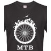 Pánské Tričko Bezvatriko 0318 tričko MTB pro milovníky horských kol černá