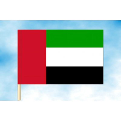 LIBEA, s.r.o. Vlajka Spojených arabských emirátů (SAE) Rozměr: 150×225 cm, Uchycení: Návlek na žerď – Hledejceny.cz