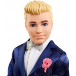 Barbie Ken Ženich tmavě modrý oblek GTF36 – Zboží Mobilmania