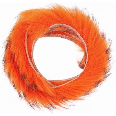 Hends Proužky Králičí Kůže Zonker Barred Orange Black 4 mm – Hledejceny.cz