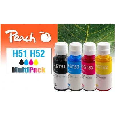 Peach HP GT51, GT52, MultiPack, 1x90, 3x70 ml CMYK kompatibilní – Hledejceny.cz