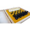Šachy Magnetické mini šachy v dřevěné krabičce přírodní