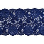 Elastická krajka / vsadka / běhoun šíře 15 cm Varianta: 3 modrá tmavá, Balení: 1 m – Zboží Dáma