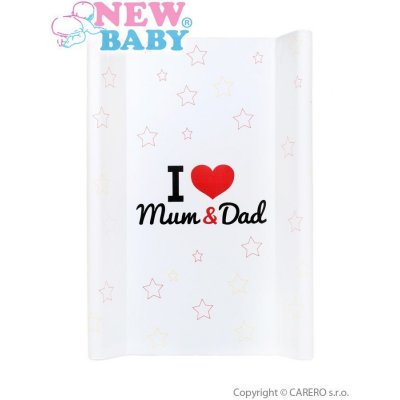 New Baby podložka I love Mum and Dad bílá 70 x 50 – Zboží Mobilmania
