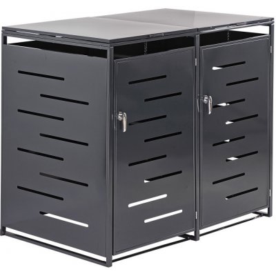 DEMA Box na dvě odpadkové nádoby 137,5 x 81 x 116 cm antracit 11460D – HobbyKompas.cz