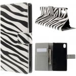 Pouzdro TVC Koženkové Zebra Sony Xperia M4 Aqua