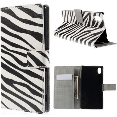 Pouzdro TVC Koženkové Zebra Sony Xperia M4 Aqua – Zboží Mobilmania