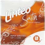 Linteo Satin papírové ubrousky bílé 100ks 33x33cm