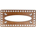Pro Háčkování Obdélník na kapesníky s motýlky 21 x 10 cm ořech – Zboží Dáma