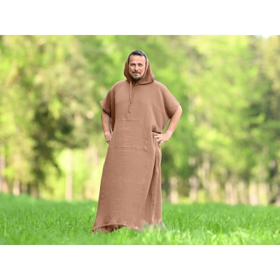 Nelly Mušelínové pončo pánské Hnědá – Zboží Dáma