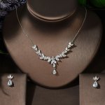 Éternelle souprava šperků Swarovski Elements Courtney SET-N-07 Bílá/čirá – Zboží Mobilmania