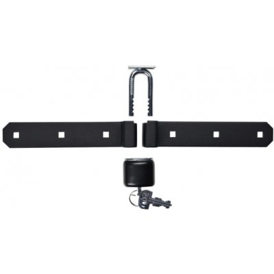 Tokoz UZ 210+ - uzamykatelná petlice, závora se zámkem na dvoukřídlá vrata – Sleviste.cz