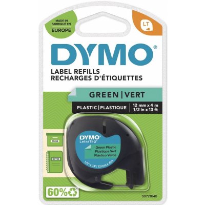 Dymo LetraTag páska plastová 12mm x 4m, zelená, 59425, S0721640 – Hledejceny.cz