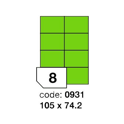 Rayfilm R0130 fluo zelené etikety 105x74,2mm 100 listů – Sleviste.cz