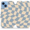 Pouzdro a kryt na mobilní telefon Apple Mobiwear - Apple iPhone 14 - VA59S Modrá a béžová šachovnice