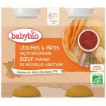 Babybio Zelenina s těstovinami na boloňský způsob s hovězím masem 2 x 200 g – Zboží Dáma