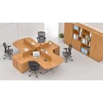 NABYTEK-DESIGNOVY.CZ - ZEP 4.12P 11 Sestava kancelářského nábytku Komfort 4.12 buk – Zboží Dáma
