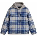 Vans Piedmont Hooded Plaid Shacket modrá – Zboží Mobilmania
