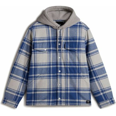 Vans Piedmont Hooded Plaid Shacket modrá – Zboží Mobilmania