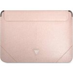 Guess Saffiano Triangle Metal Logo pouzdro na počítač 16" růžový 4825 – Zboží Živě
