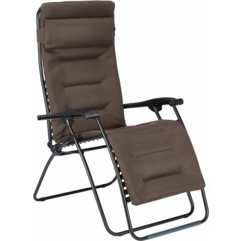 Lafuma MOBILIER Relaxační křeslo RSX Clip XL, černý rám 3 barvy Air Comfort, ACIER a TAUPE, Acier (černá)