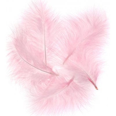 DP Craft Peří 15 cm 5 ks růžové krůtí – Sleviste.cz