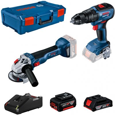 BOSCH GWS 18V-10 + GSB 18V-50 0.615.990.M9K – Zboží Mobilmania