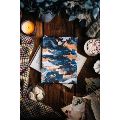 Látkový obal na knihy booksleeve Abstrakt modrý – Hledejceny.cz