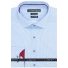 Pánská Košile AMJ kolekce Lui Bentini košile dlouhý rukáv slim fit LDS227 modrá s červenými detaily