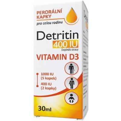 Detritin Vitamin D3 kapky 400 IU 30 ml – Hledejceny.cz