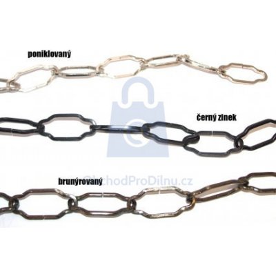 Řetěz ozdobný lustrový, povrchově upravený 2,8 x 39 mm brunýrovaný 1 m – Zboží Mobilmania