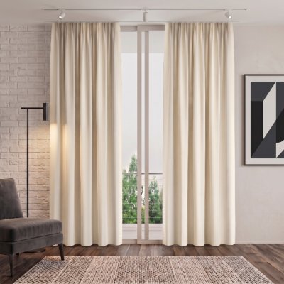 MyBestHome TREND Dekorační závěs 05 krémová s řasící páskou 160x250 cm – Hledejceny.cz
